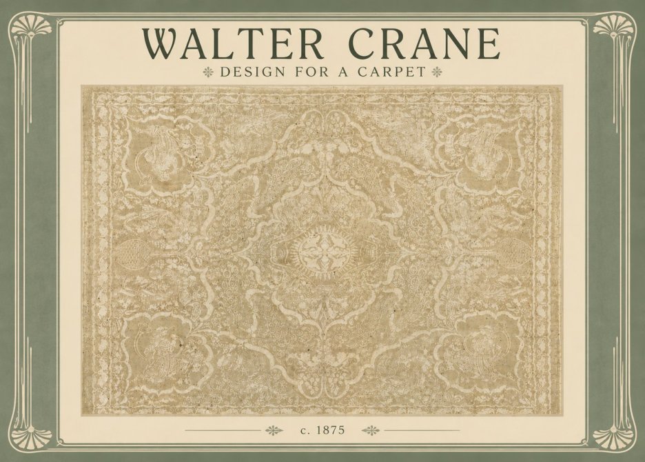 Walter Crane Design for a Carpet No4 - Poszter