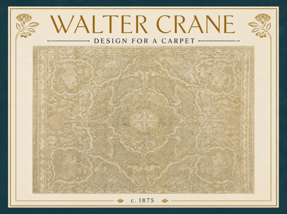 Walter Crane Design for a Carpet No5 - Poszter