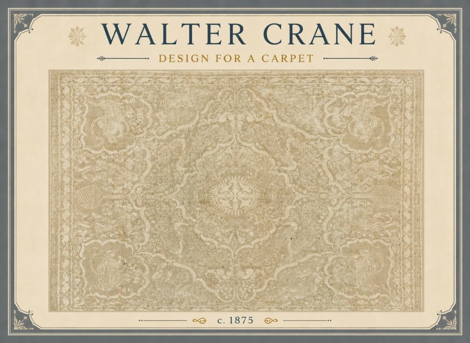 Walter Crane Design for a Carpet No6 - Poszter