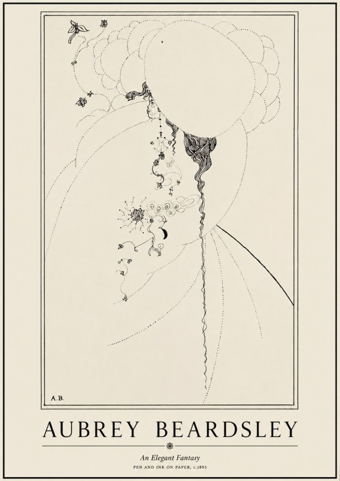Aubrey Beardsley An Elegant Fantasy No1 - Poszter