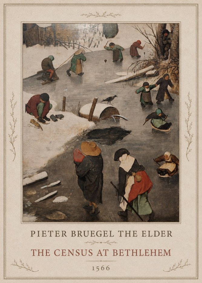 Pieter Bruegel The Census at Bethlehem II No1 - Poszter