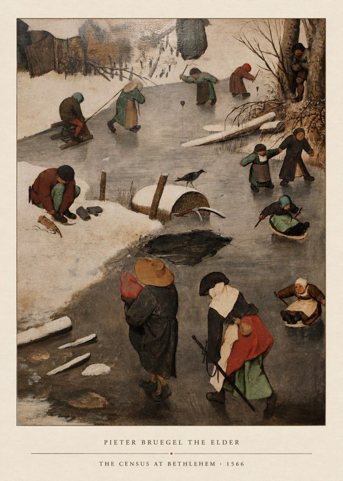 Pieter Bruegel The Census at Bethlehem II No4 - Poszter