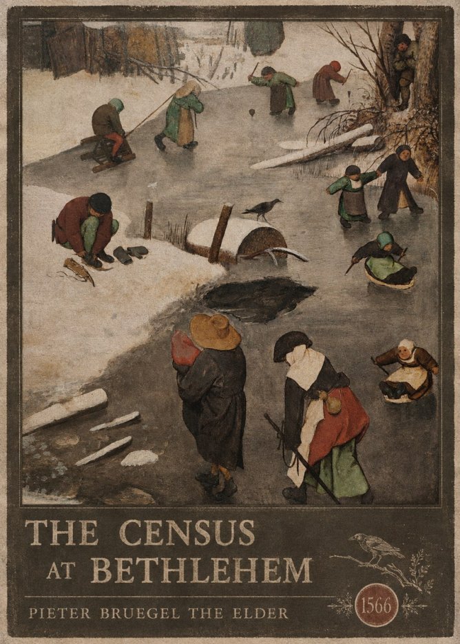 Pieter Bruegel The Census at Bethlehem II No6 - Poszter