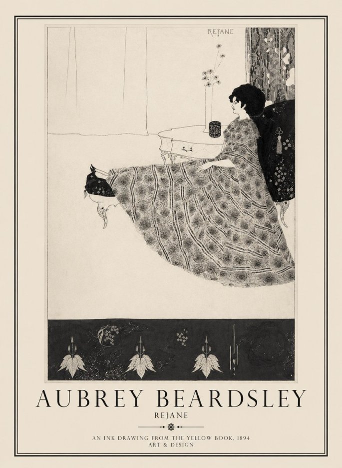 Aubrey Beardsley Rejane II No1 - Poszter