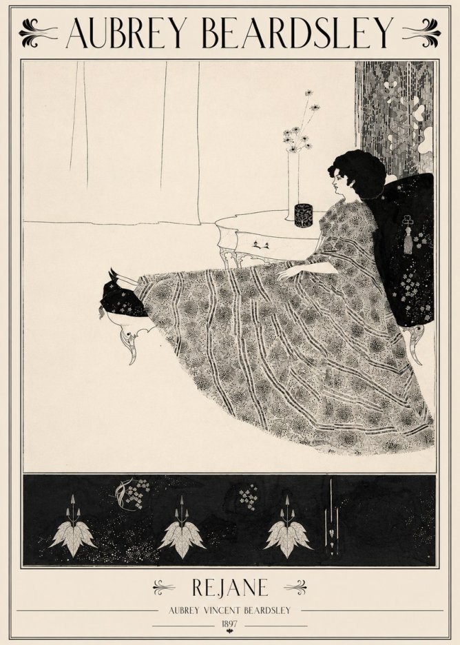 Aubrey Beardsley Rejane II No2 - Poszter