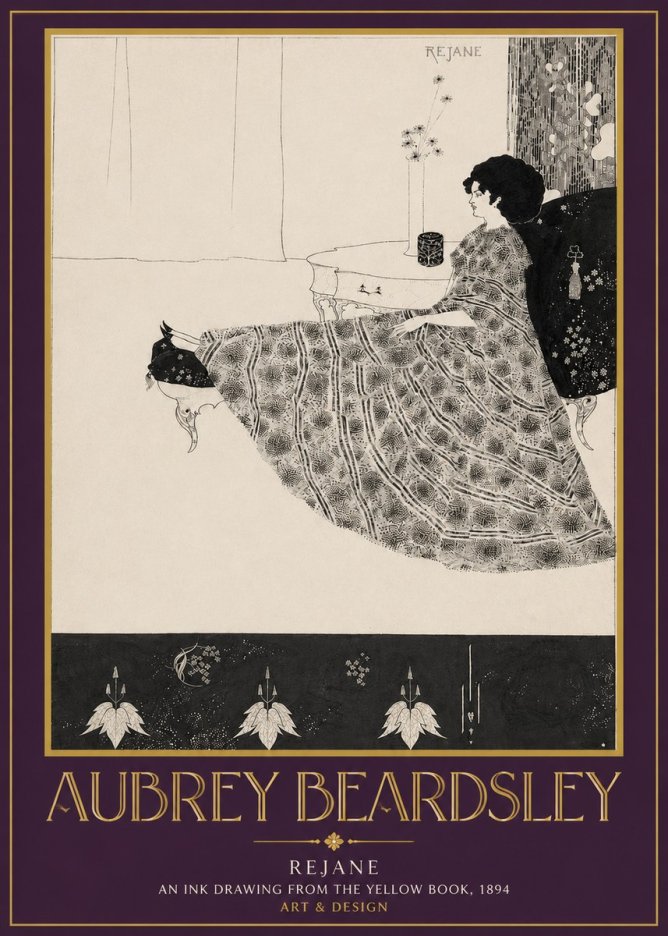 Aubrey Beardsley Rejane II No3 - Poszter