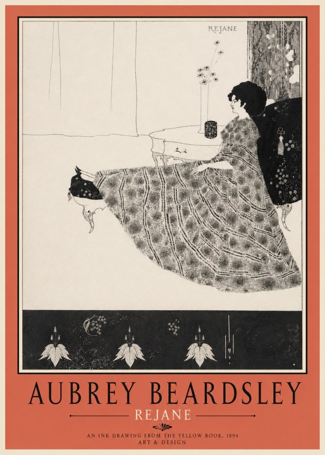 Aubrey Beardsley Rejane II No4 - Poszter