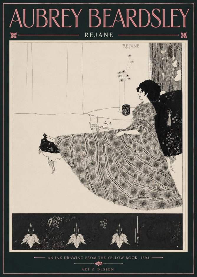 Aubrey Beardsley Rejane II No5 - Poszter