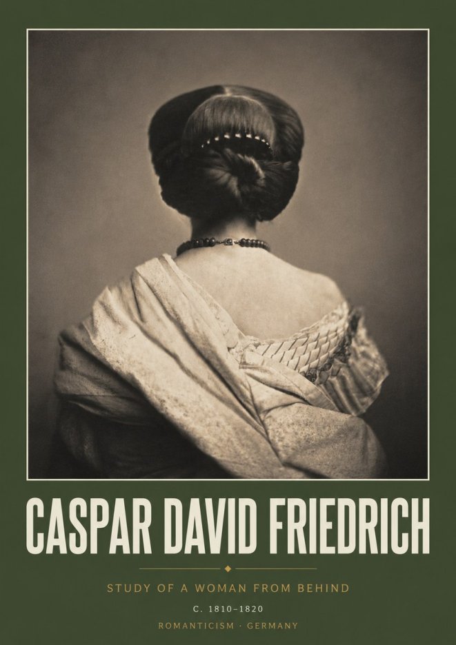 Caspar David Friedrich Study of a Woman from Behind No3 - Poszter