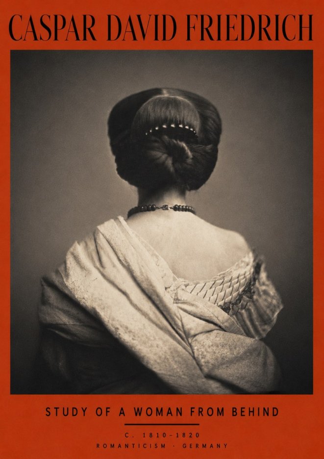 Caspar David Friedrich Study of a Woman from Behind No4 - Poszter
