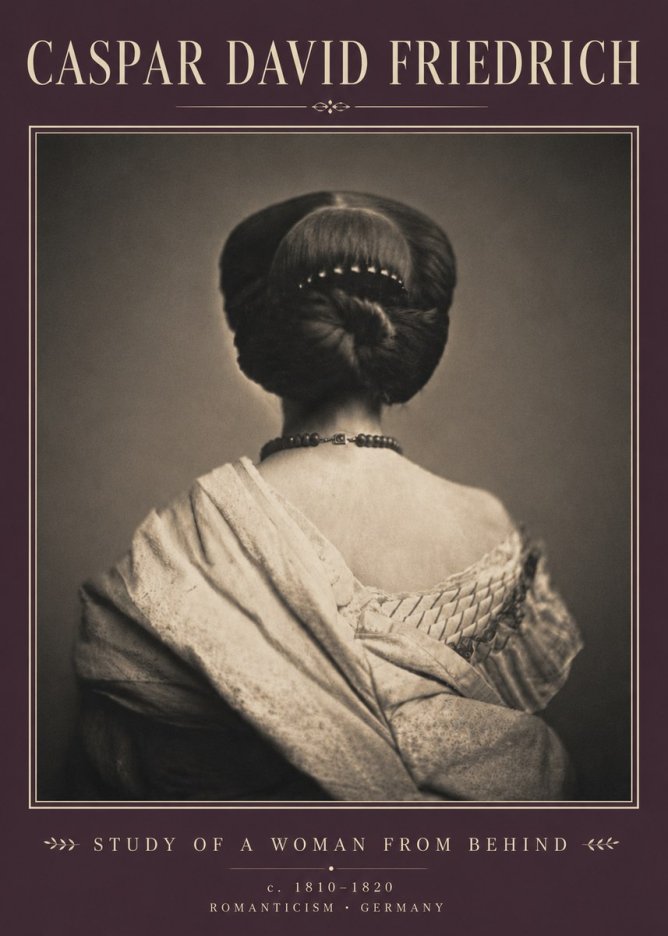 Caspar David Friedrich Study of a Woman from Behind No5 - Poszter