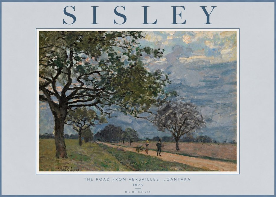 Sisley The Road from Versailles, Loantaka No3 - Poszter