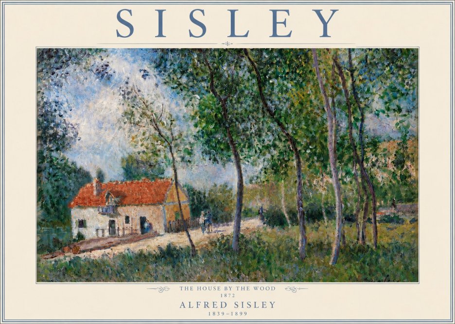 Sisley The House by the Wood No4 - Poszter