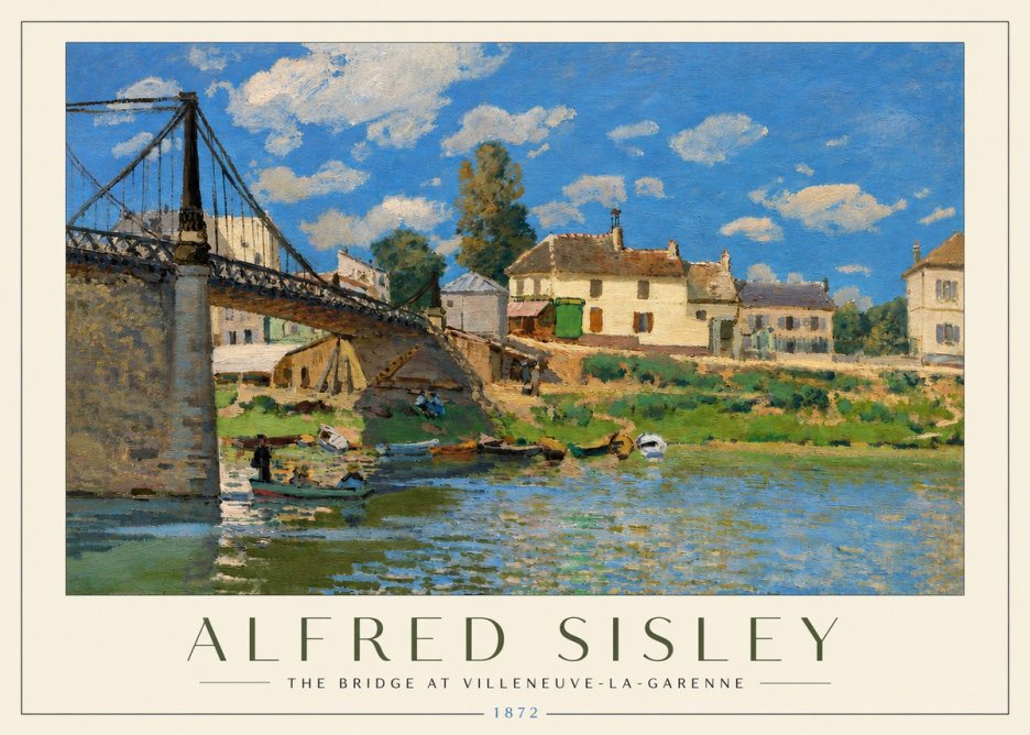 Sisley The Bridge at Villeneuve-la-garenne I No3 - Poszter