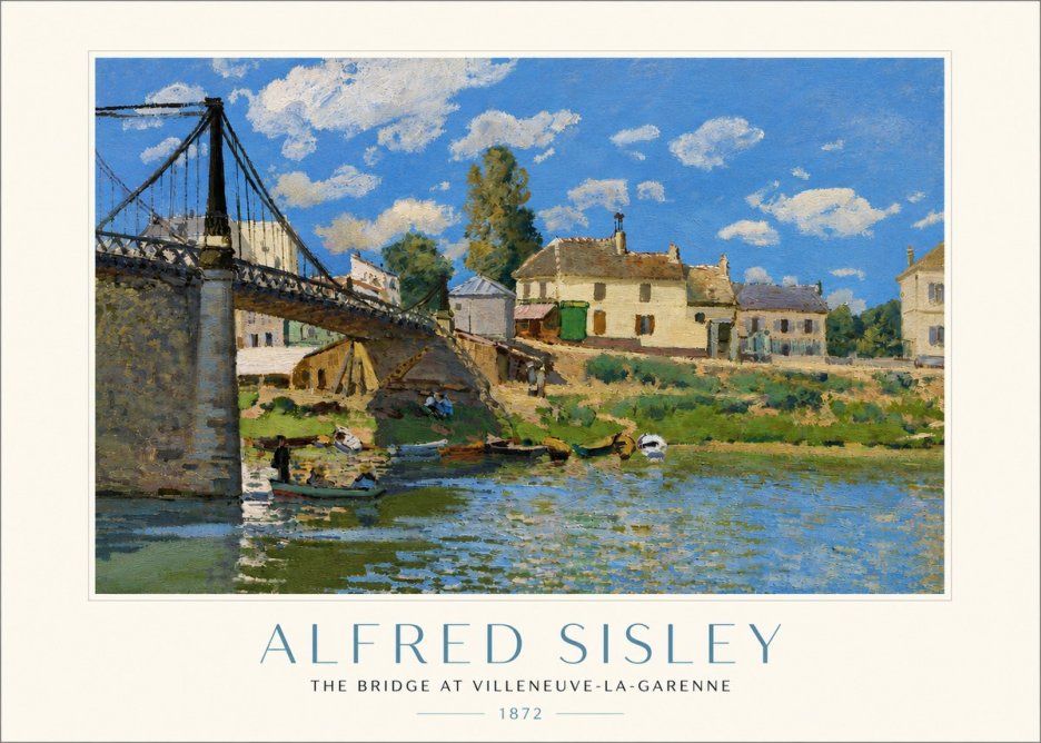 Sisley The Bridge at Villeneuve-la-garenne I No4 - Poszter