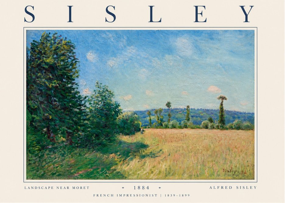 Sisley Landscape Near Moret, 1884 No4 - Poszter