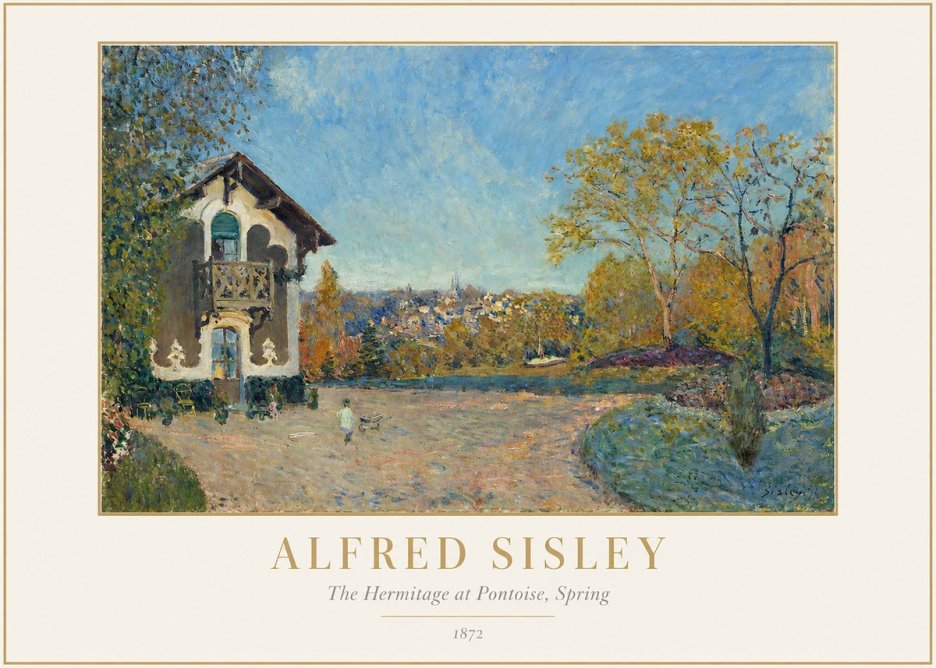 Sisley The Hermitage at Pontoise, Spring No1 - Poszter