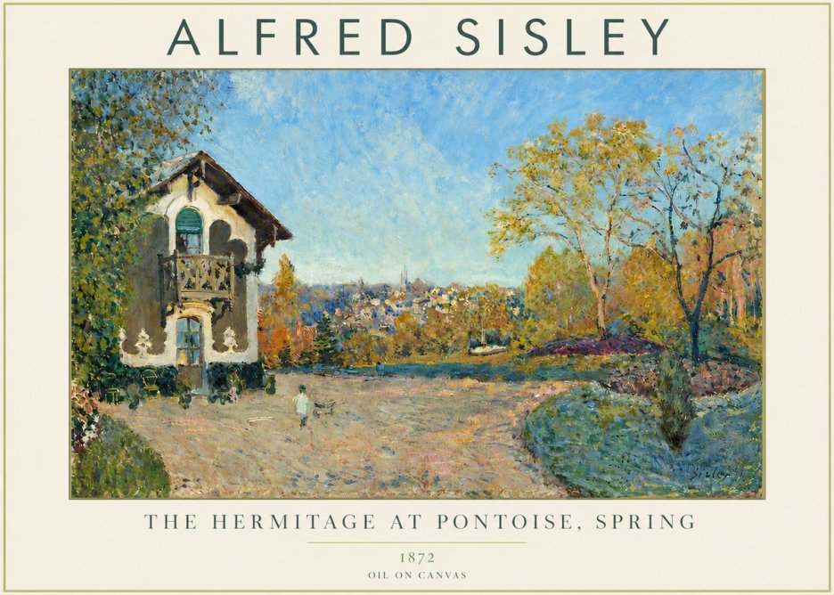 Sisley The Hermitage at Pontoise, Spring No3 - Poszter