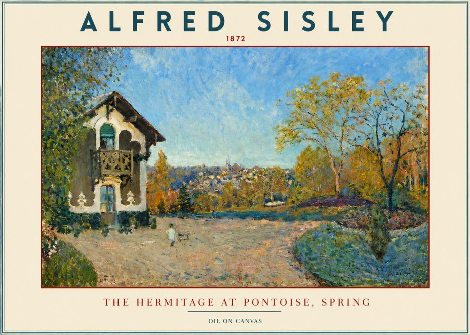 Sisley The Hermitage at Pontoise, Spring No4 - Poszter