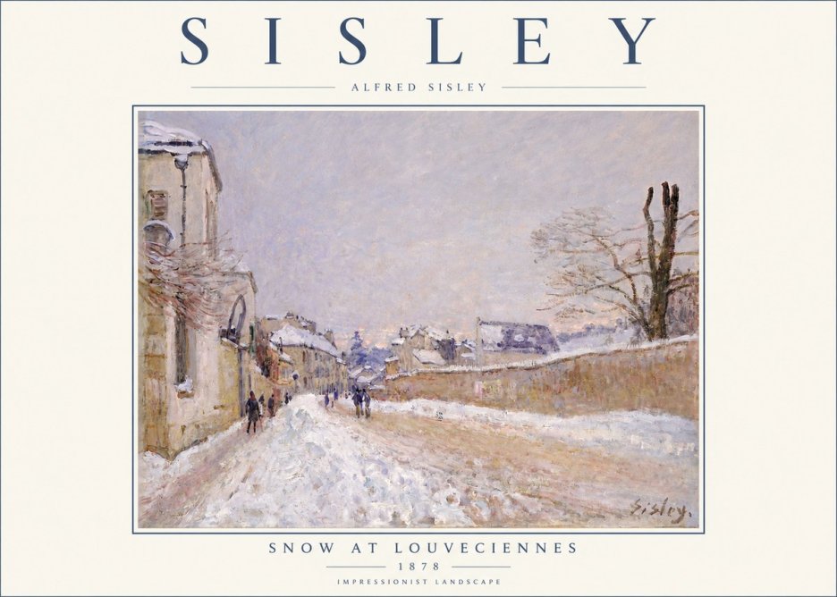 Sisley Snow at Louveciennes No2 - Poszter