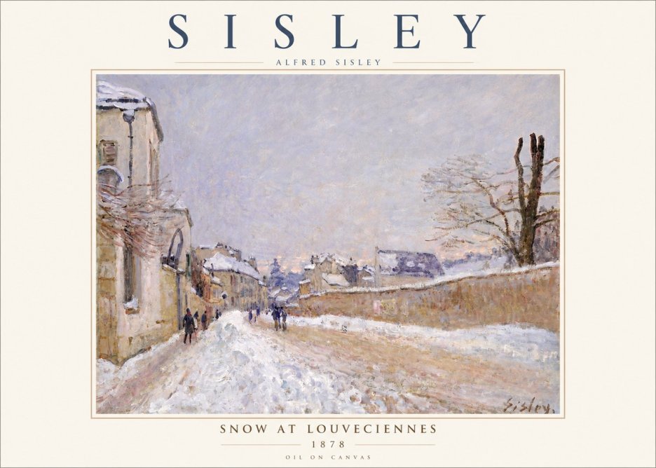 Sisley Snow at Louveciennes No3 - Poszter