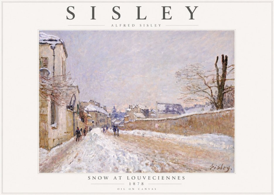 Sisley Snow at Louveciennes No6 - Poszter