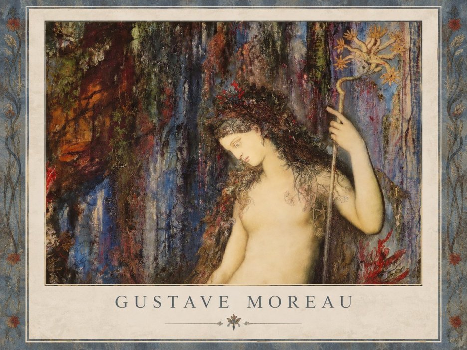 Gustave Moreau The Flower with the Human Head No2 - Poszter