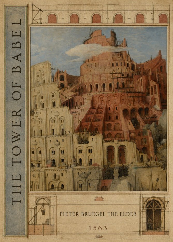 Pieter Bruegel The Tower of Babel XIII No3 - Poszter