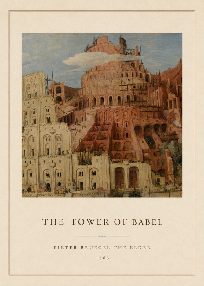 Pieter Bruegel The Tower of Babel XIII No4 - Poszter