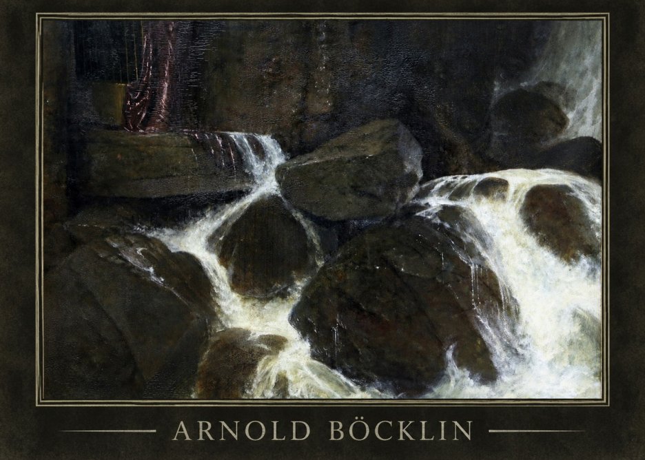 Arnold Böcklin The Nymph of the Waterfall No1 - Poszter