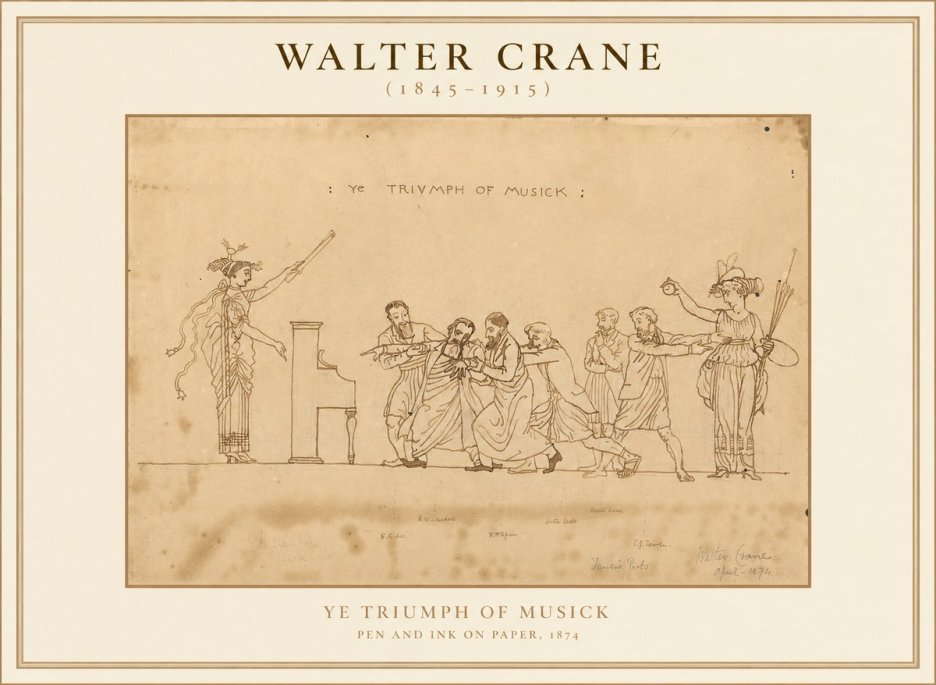 Walter Crane Ye Triumph of Musick No1 - Poszter