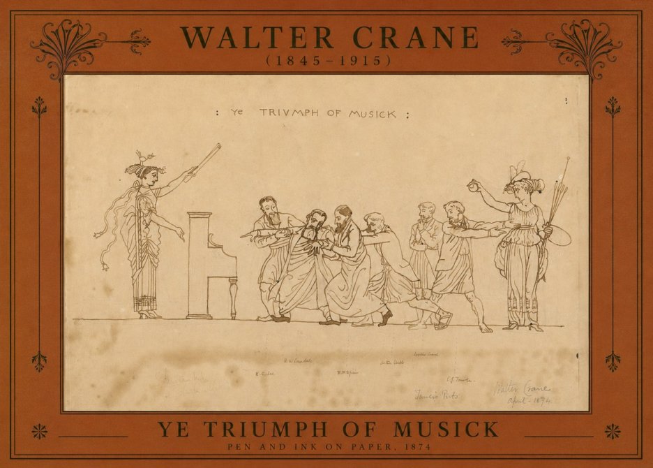 Walter Crane Ye Triumph of Musick No2 - Poszter