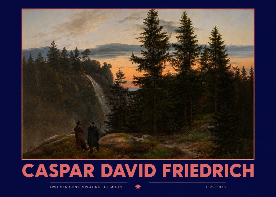 Caspar David Friedrich Two Men Contemplating the Moon I No2 - Poszter