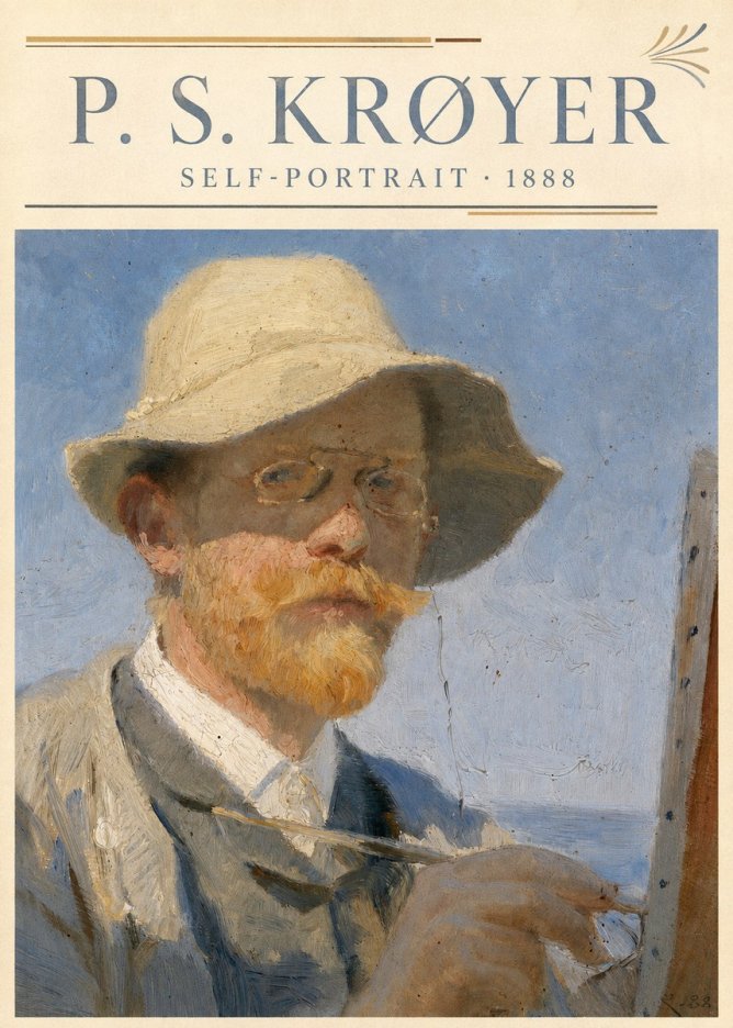P.S. Krøyer Self-portrait III No5 - Poszter