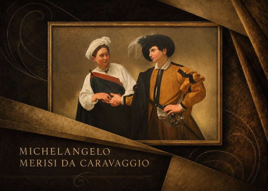 Michelangelo Merisi da Caravaggio The Cardsharps IV No4 - Poszter
