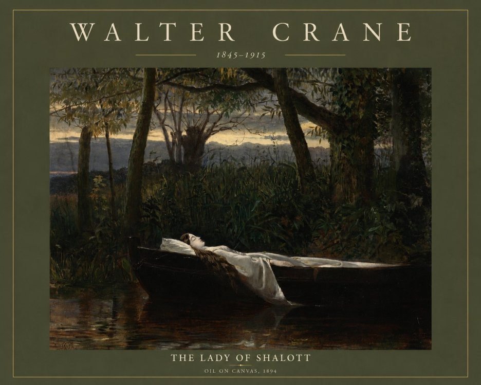 Walter Crane The Lady of Shalott No2 - Poszter
