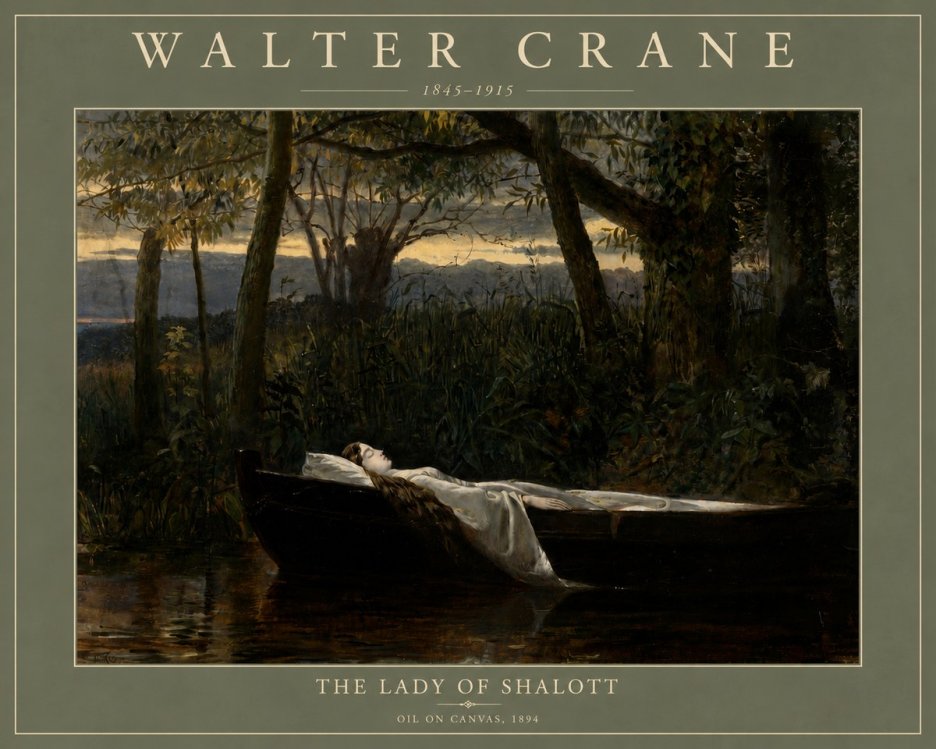 Walter Crane The Lady of Shalott No4 - Poszter
