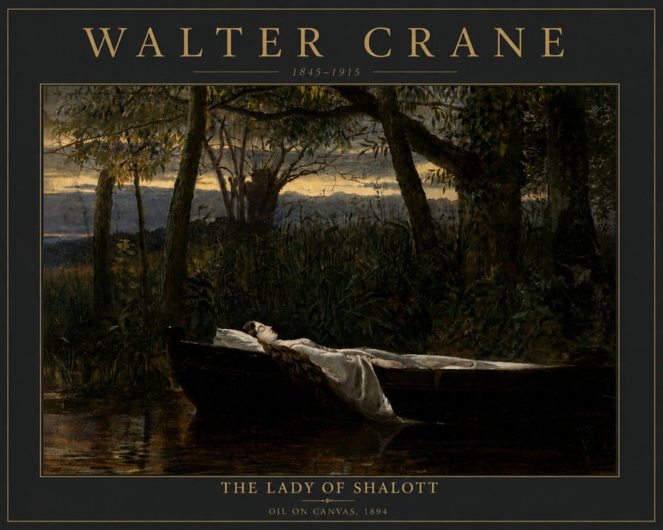 Walter Crane The Lady of Shalott No6 - Poszter