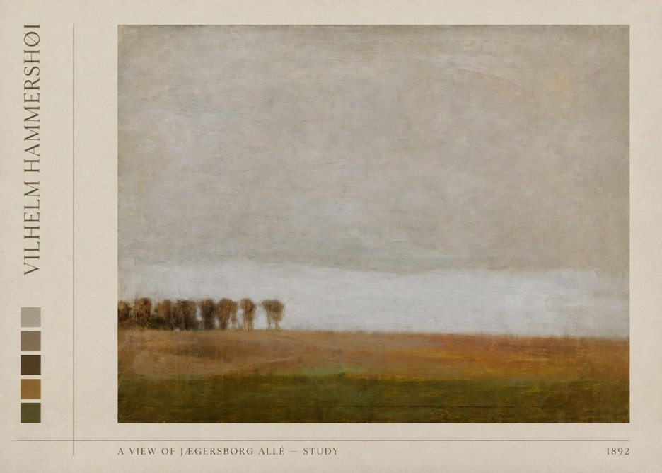 Vilhelm Hammershøi A View of Jægersborg Allé - Study No3 - Poszter