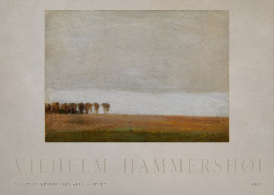 Vilhelm Hammershøi A View of Jægersborg Allé - Study No4 - Poszter