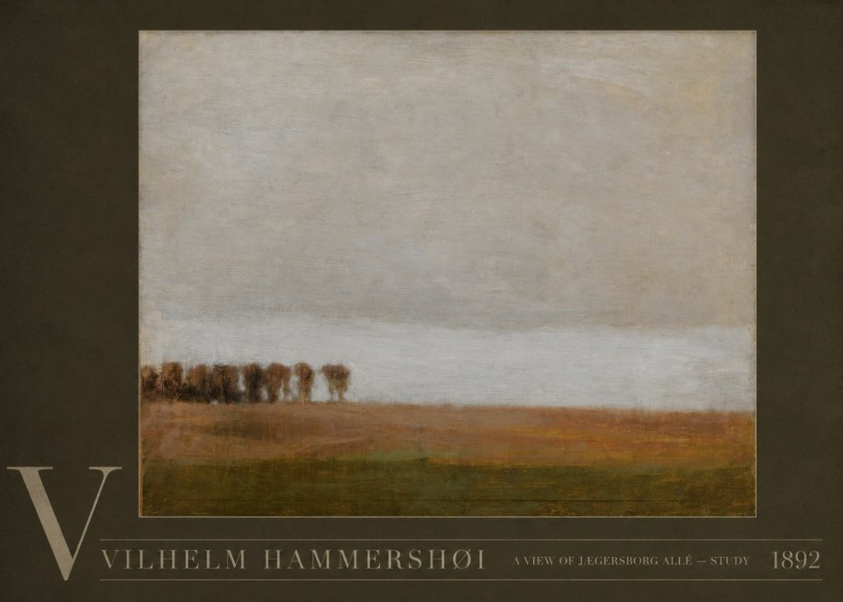 Vilhelm Hammershøi A View of Jægersborg Allé - Study No5 - Poszter