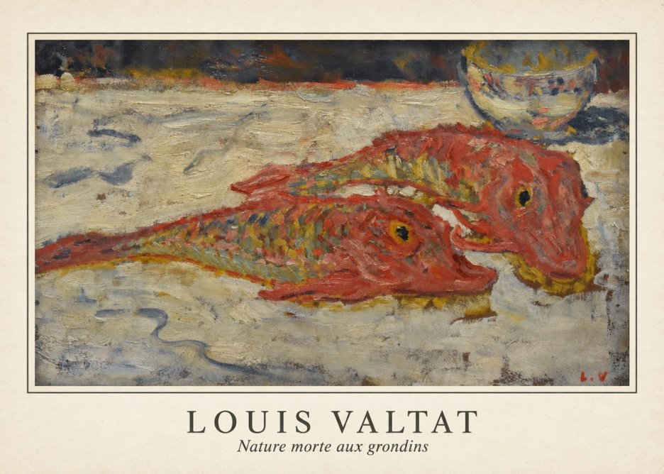 Louis Valtat Nature Morte Aux Grondins No5 - Poszter