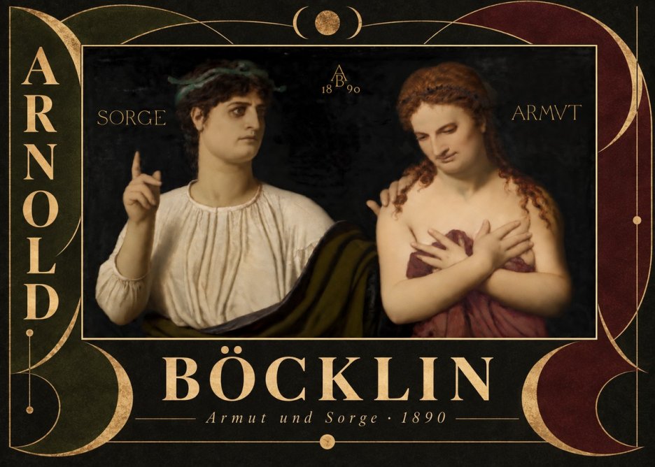 Arnold Böcklin Armut Und Sorge No6 - Poszter
