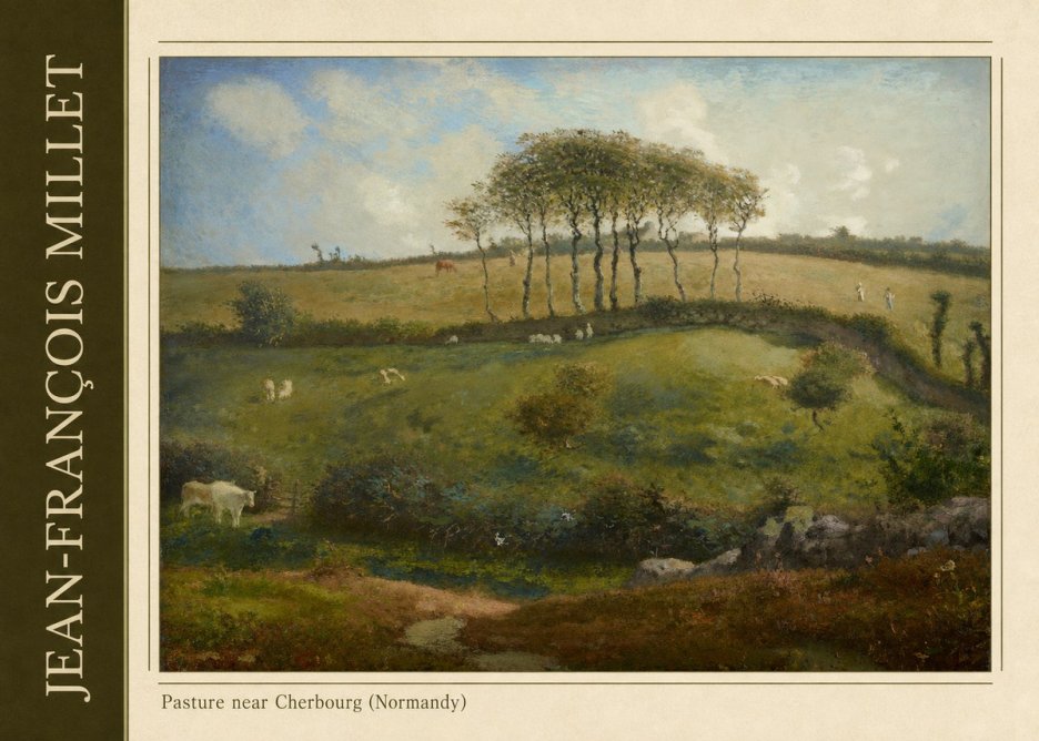Jean-François Millet Pasture Near Cherbourg (Normandy) No2 - Poszter
