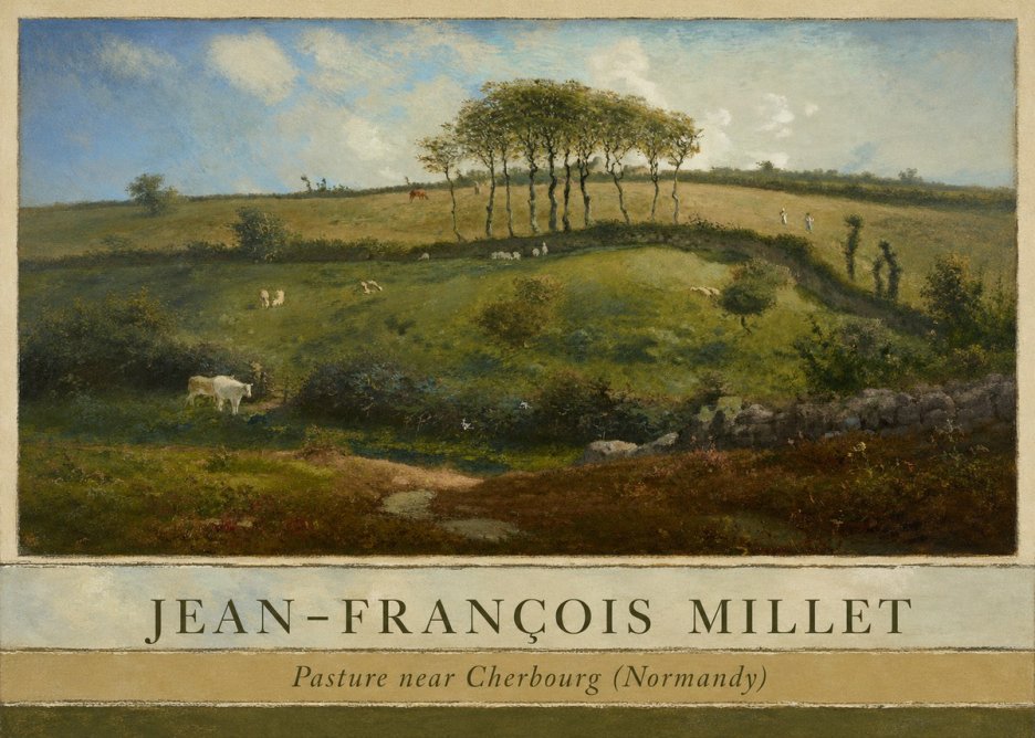 Jean-François Millet Pasture Near Cherbourg (Normandy) No3 - Poszter