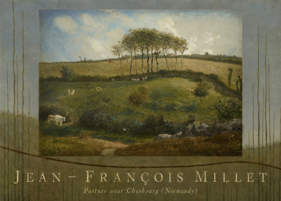 Jean-François Millet Pasture Near Cherbourg (Normandy) No6 - Poszter