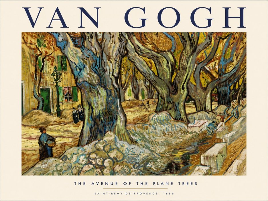 Van Gogh The Avenue of the Plane Trees No3 - Poszter
