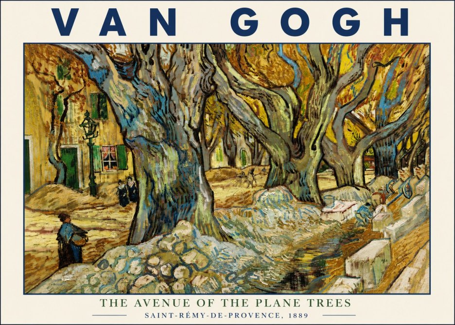 Van Gogh The Avenue of the Plane Trees No4 - Poszter