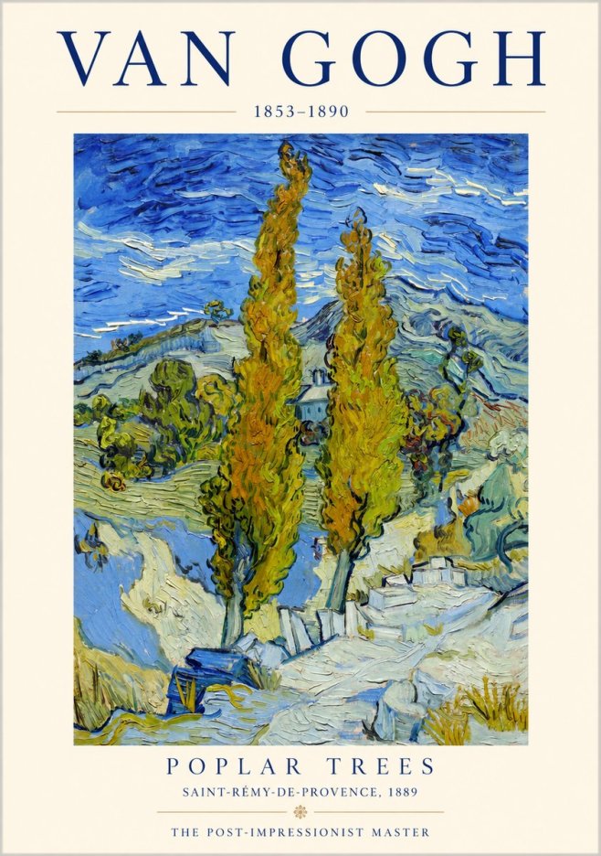 Van Gogh Poplar Trees No1 - Poszter