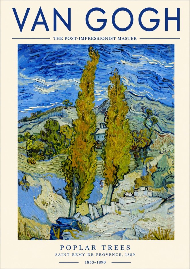 Van Gogh Poplar Trees No3 - Poszter